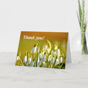 Thank you Snowdrops Flowers Card