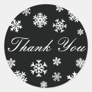 Thank You Snowflakes Envelope Sticker Seal