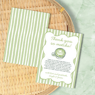 Thank You So Matcha Green Tea Baby Shower Card