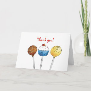Thank you so much - Cake Pop - Greeting Card
