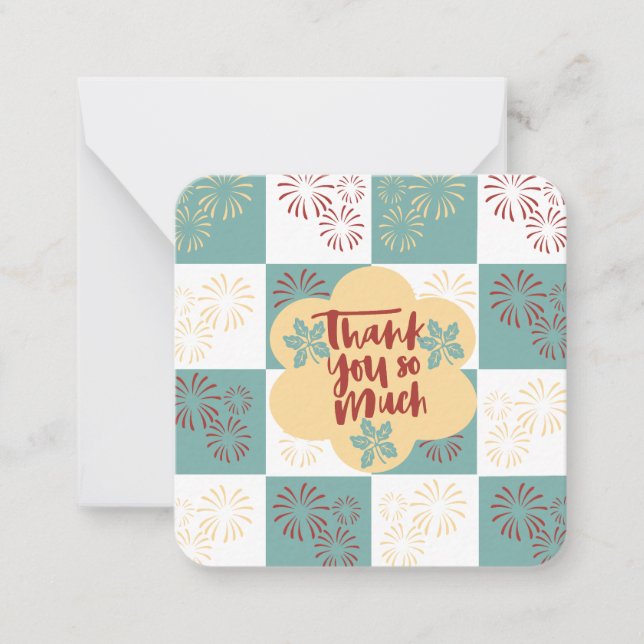 Thank you So much: Card (Front)