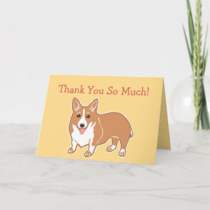 Thank You So Much Corgi Card