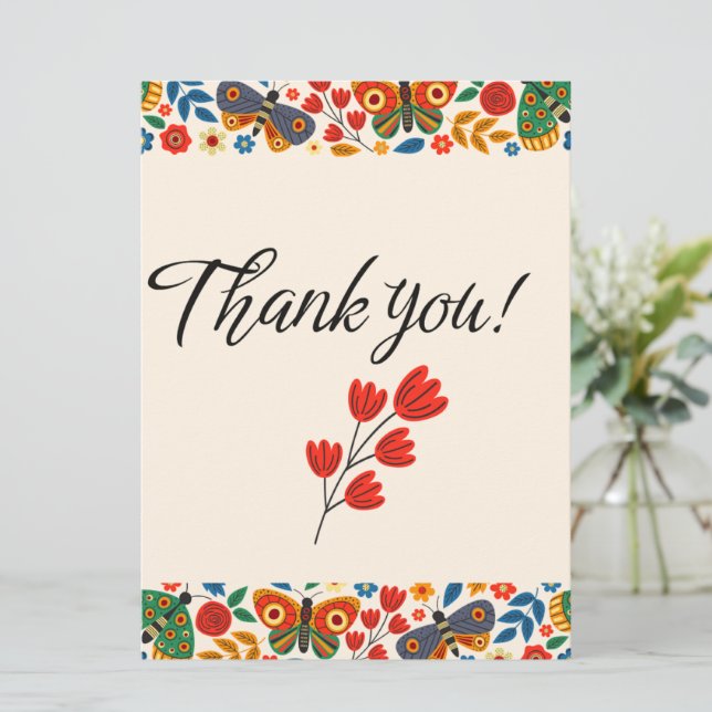 Thank You So Much - Elegant Card (Standing Front)