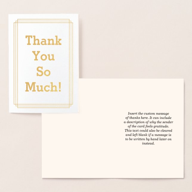 "Thank You So Much!" Greeting Card (Display)