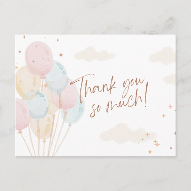 Thank you so much  postcard (Front)