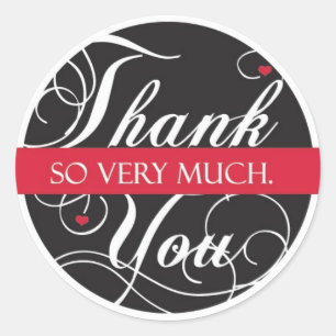 Thank you so very much classic round sticker