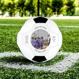 Thank You Soccer Coach Custom Team Photo & Names  Soccer Ball