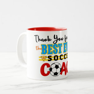 Thank You Soccer Coach Two-Tone Coffee Mug