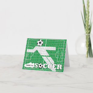 Thank You Soccer Player Greeting Card