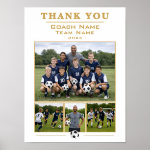 Thank you Soccer Team Coach Gift Poster