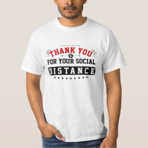 Thank You Social Distance White T-Shirt
