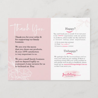 Thank you social media card. Business reviews. Po Postcard