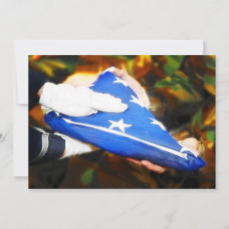 "Thank You"  Soldier Receiving the American Flag Invitation