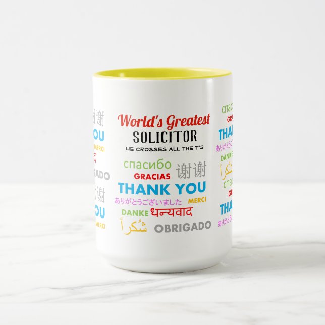 Thank You SOLICITOR - worlds greatest thanks man Mug (Center)