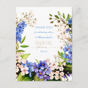 Thank you Something Blue: Baby’s Breath & Flax Postcard