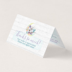 Thank You Southern Floral Cotton Moon Rustic Card