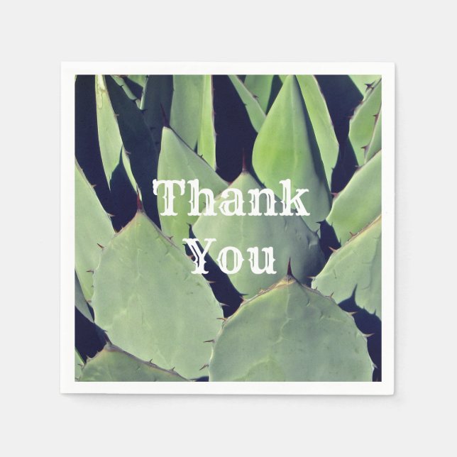 Thank You Southwestern Style Agave Appreciation Napkin (Front)