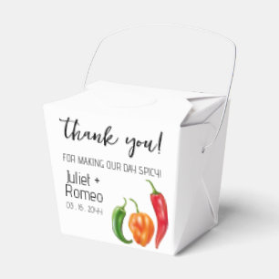Thank You Spicy Hot Pepper Wedding Favour Box
