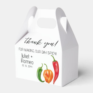 Thank You Spicy Hot Pepper Wedding Favour Box