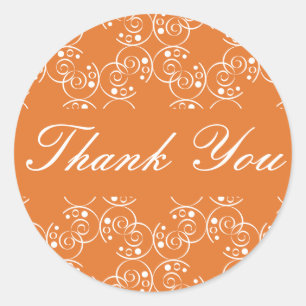 Thank You Spiral Swirls Envelope Sticker Seal