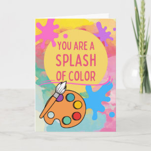 Thank You Splash of Colour in My Life Card