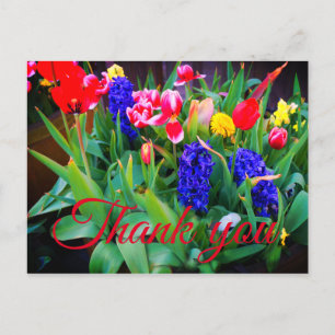 Thank You Spring Flowers #3 Postcard