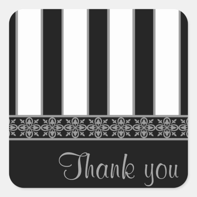 Thank you square sticker (Front)