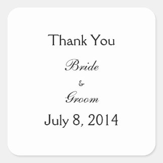 Thank You Square Sticker