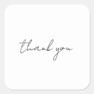 Thank you square sticker