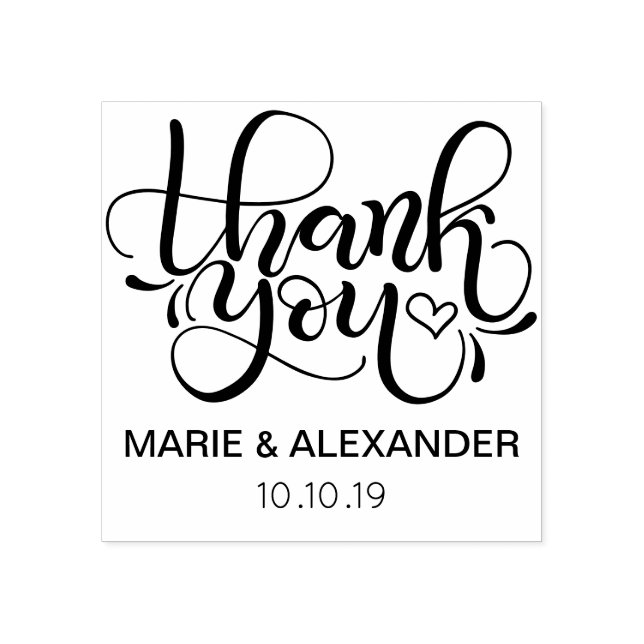 Thank you stamp - Wedding - Engagement party favou (Imprint)