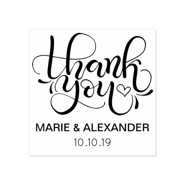Thank you stamp - Wedding - Engagement party favou (Imprint)