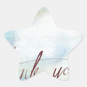 thank you star sticker