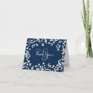 Thank You Stationery Baby's Breath Wreath Wedding Card
