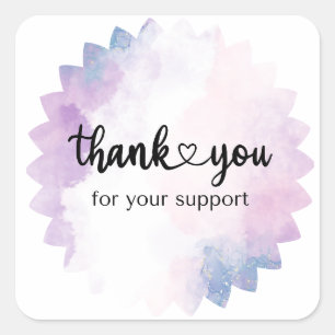 Thank You Sticker – Elegant Design for Packaging a