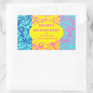 "Thank you" sticker- "merci beaucoup"-Design 1 Rectangular Sticker