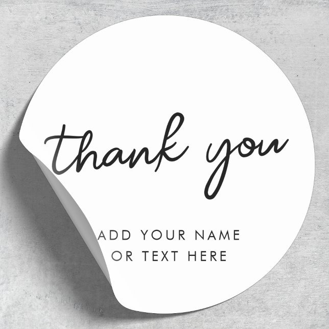 Thank you Sticker | Minimal Typography White (Creator Uploaded)