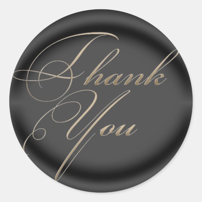 Thank You Sticker/Seal Classic Round Sticker (Front)
