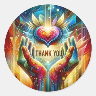 Thank You" Sticker with Eye-Catching Design