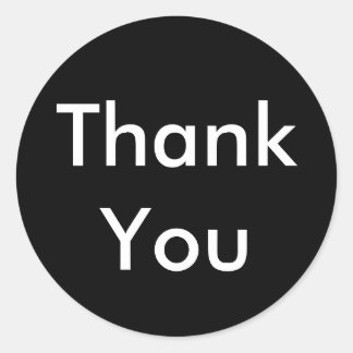 Thank You Stickers - Black