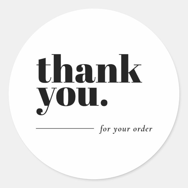Thank You Stickers Business Plain Simple Gratitude (Front)