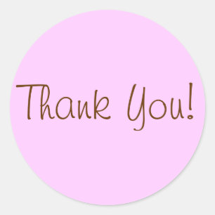 Thank You Stickers! Classic Round Sticker