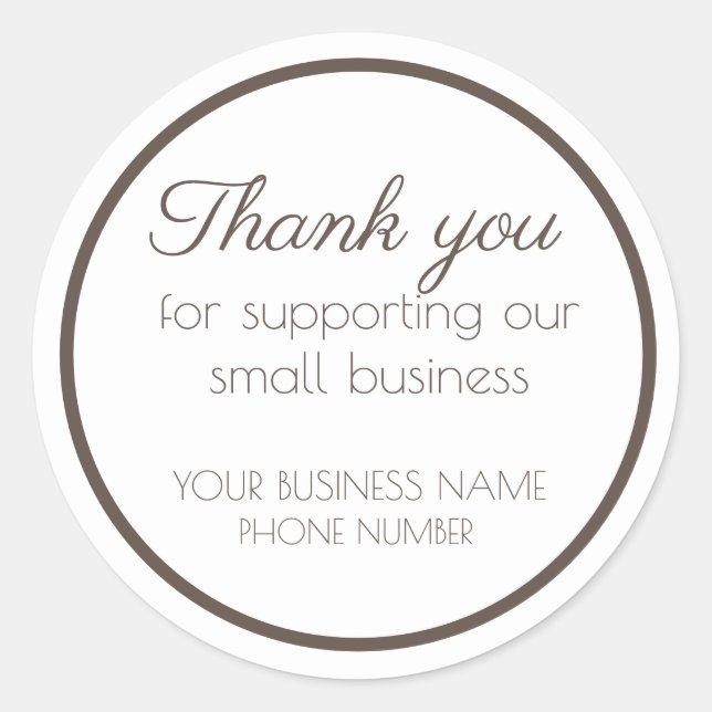 Thank you stickers! classic round sticker (Front)