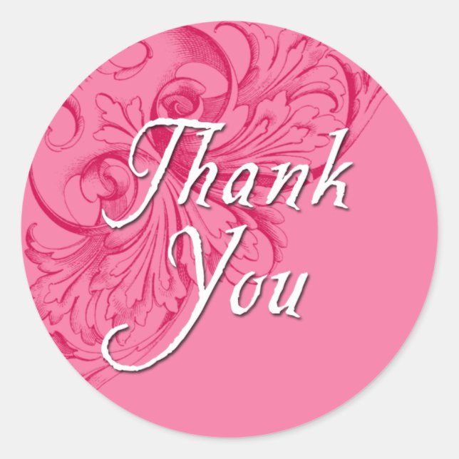 Thank You Stickers in Pink (Front)