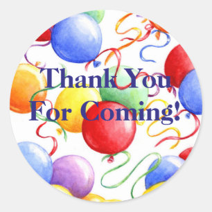 Thank You Stickers Party Balloons