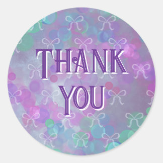 Thank You Stickers - Pastel Colours