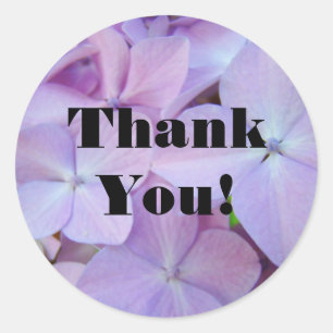 Thank You! stickers Purple Hydrangea flowers