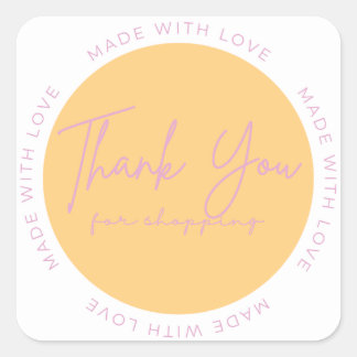Thank You Stickers Sqaure