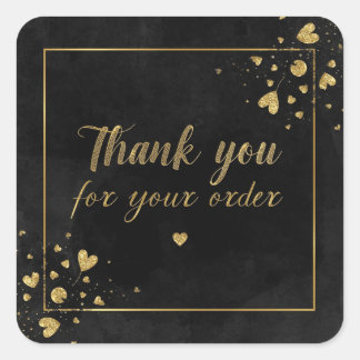 Thank you stiker square sticker