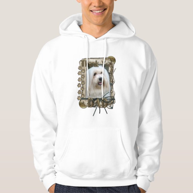 Thank You - Stone Paws - Coton de Tulear - Dad Hoodie (Front)