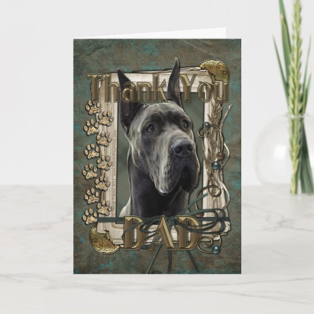 Thank You - Stone Paws - Great Dane - Grey - Dad (Front)
